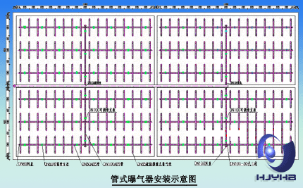 管式曝氣器安裝示意圖